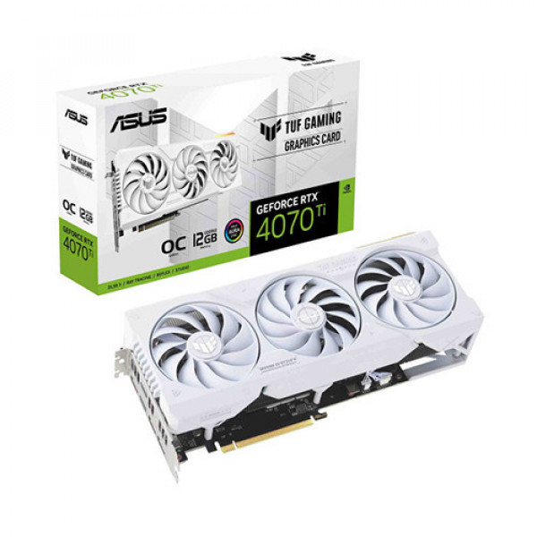 VGA  ASUS TUF Gaming GeForce RTX 4070 Ti White OC Edition 12GB GDDR6X (TUF-RTX4070TI-O12G-WHITE-GAMING)