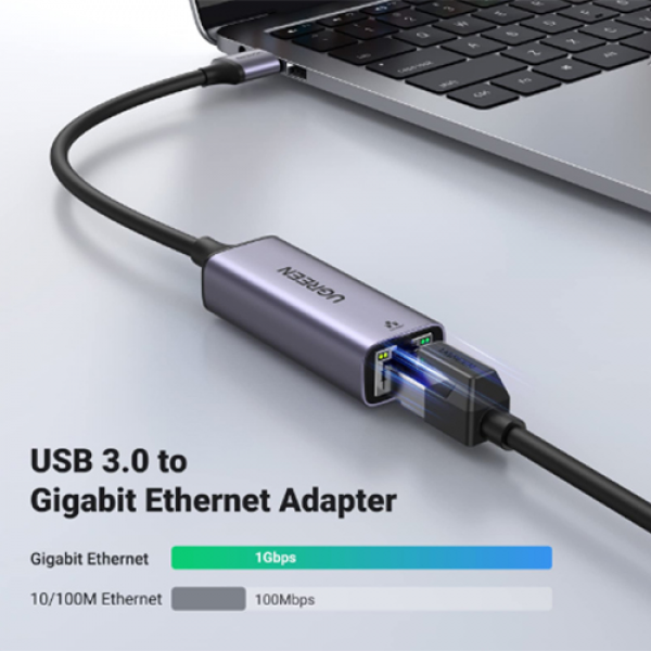 Bộ chuyển đổi USB 3.0 Gigabit Ethernet màu xám Ugreen 50922