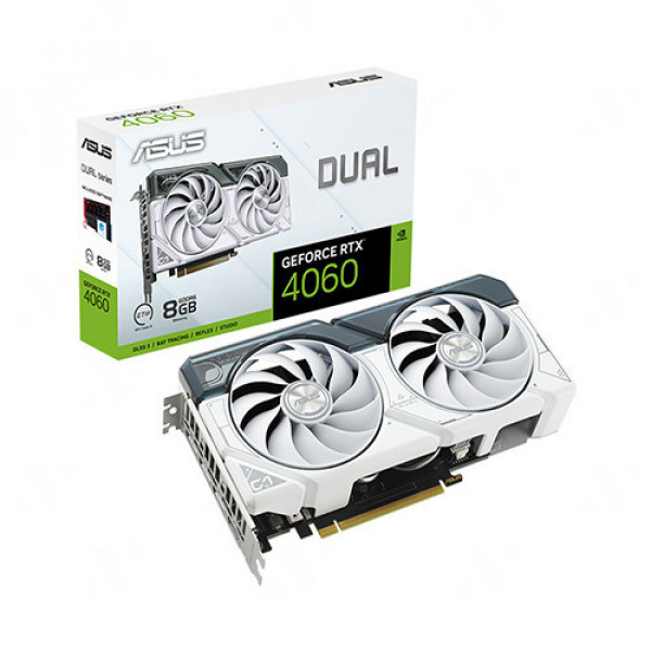 VGA Asus Dual GeForce RTX 4060 White 8GB GDDR6 (DUAL-RTX4060-8G-WHITE)