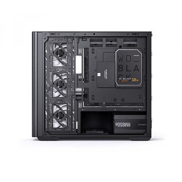 Vỏ Case JONSBO D300 Black ( MATX, Màu Đen, Kính Cong)