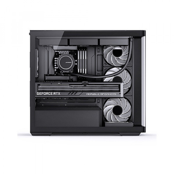 Vỏ Case JONSBO D300 Black ( MATX, Màu Đen, Kính Cong)