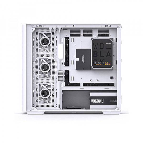 Vỏ Case JONSBO D300 White ( MATX, Màu Trắng, Kính Cong)