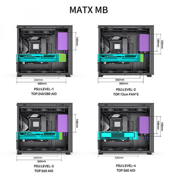 Vỏ Case JONSBO D41 MESH BLACK (MID TOWER | Màu Đen)