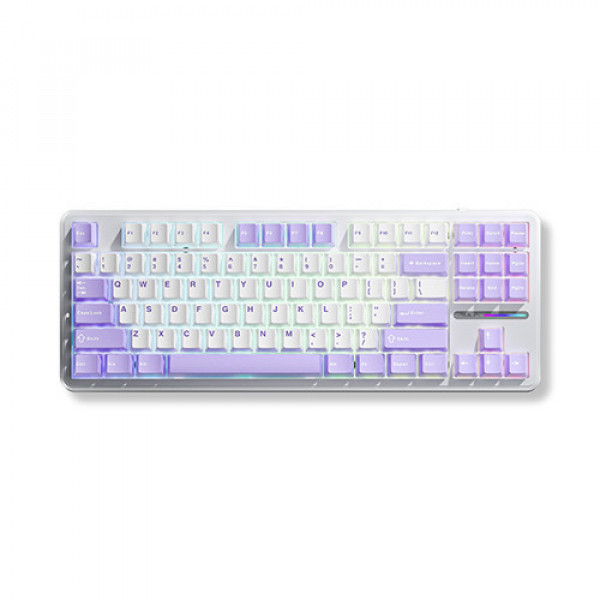Bàn phím cơ Aula F87 Tím Trắng Blue Switch