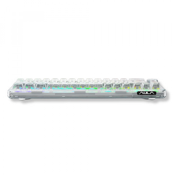 Bàn phím cơ Aula 3 MODE AULA F68 Trắng Trong Suốt Ice crystal switch