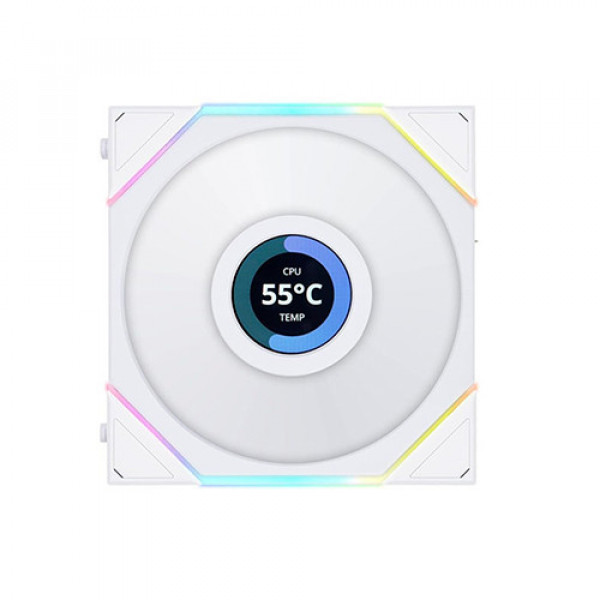 Fan Case Lian Li TL120 LCD Triple pack with controller White (Bộ 3 Fan, Màn Hình LCD)