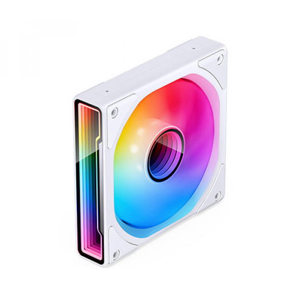 Bộ 3 Quạt JONSBO ZK-120W (3 IN 1) WHITE infinity ( Ghép Nối Không Dây)