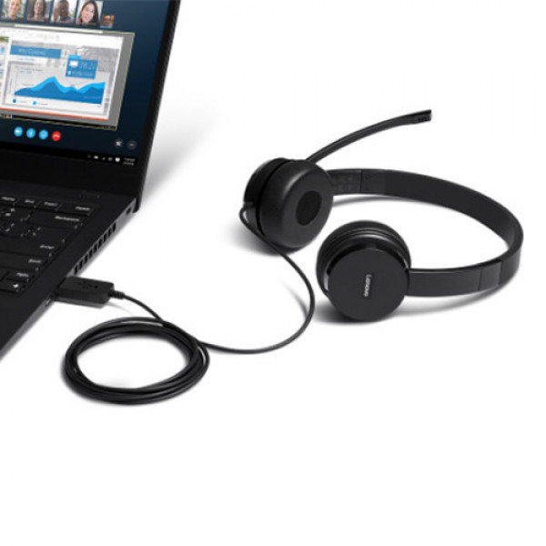 Tai nghe Lenovo 100 Stereo USB Headset (4XD0X88524)