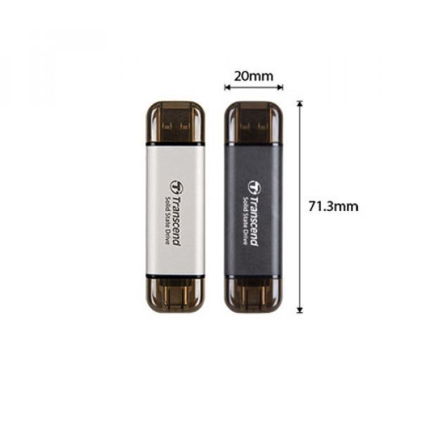 Ổ cứng SSD Transcend 512Gb TS512GESD310C (Type-C và USB3.2/ 1050Mb/s/ 950Mb/s/ Đen)