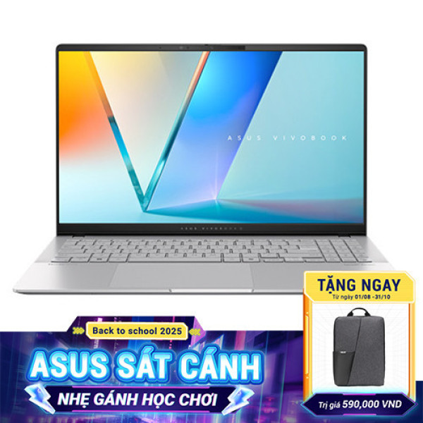 Laptop Asus Vivobook S 15 S5507QA-MA090WS (Snapdragon X1E | 32GB | 1TB | Qualcomm Adreno | 15.6 inch 3K OLED | Win 11 | Bạc)