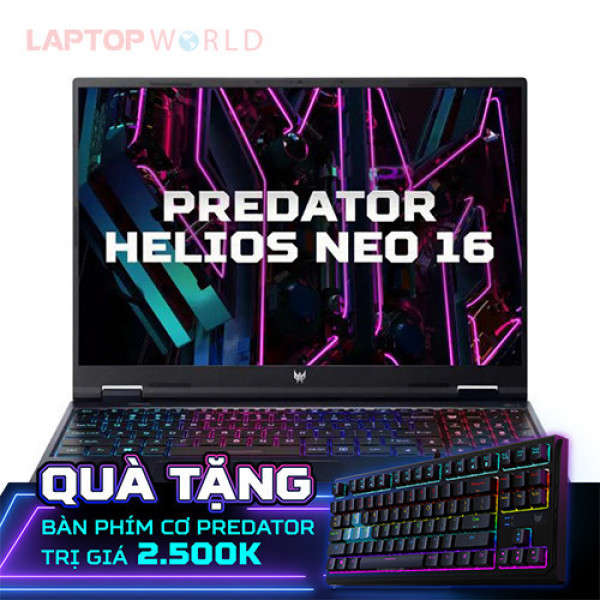 Laptop Acer Predator Helios Neo PHN16-72-78DQ NH.QNNSV.00U (Core i7-14650HX | 16GB | 1TB |  RTX 4060 | 16inch WQXGA 240Hz | Win 11 | Đen)