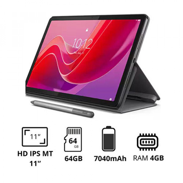 Máy tính bảng Lenovo Tab M11 ZADB0134VN (4GB/ 64GB/ Xám/ Bao da/ bút)