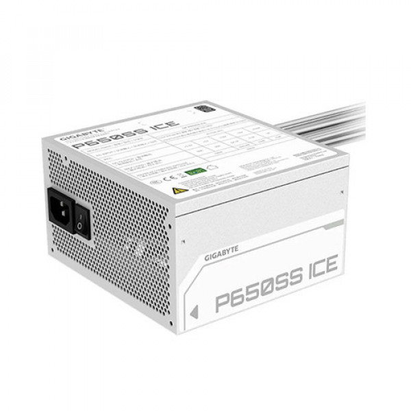 Nguồn GIGABYTE P650SS ICE 650w (80 plus Silver, ATX 3.0, Màu Trắng)