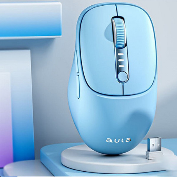 Chuột quang không dây AULA AM208 màu Xanh