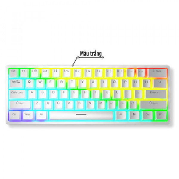 Bàn phím cơ Aula F3261 Trắng Blue Switch