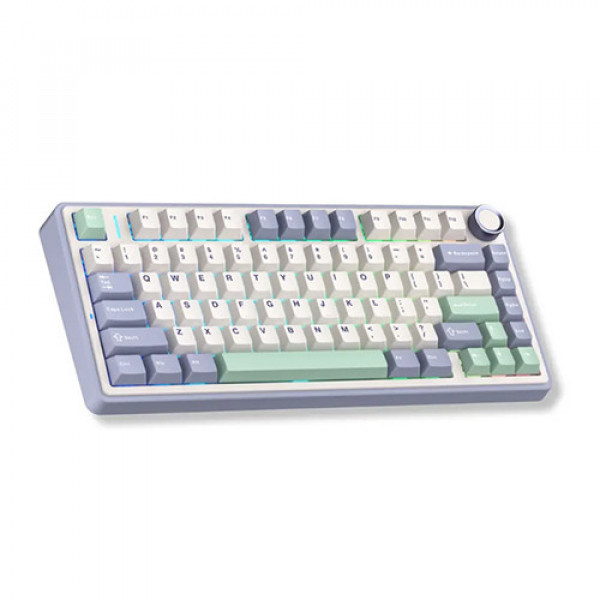 Bàn phím cơ Aula 3 MODE AULA F75 Tím nhạt + Be + Xanh lá Grey Wood V3 switch