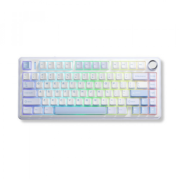 Bàn phím cơ Aula 3 MODE AULA F75 Xanh nhạt + Trắng + Xanh đậm Grey Wood V3 Switch