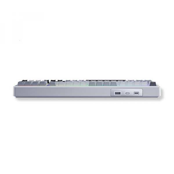 Bàn phím cơ AULA F99 3 Mode Xám trắng - Xám đậm Grey Wood switch