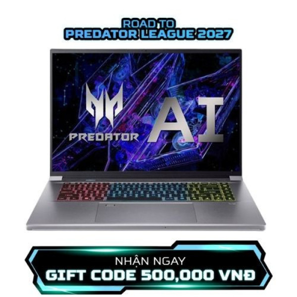 Laptop Acer Predator Triton Neo 16 PTN16-51-78JQ NH.QPNSV.004 (Ultra 7 155H | 32GB | 2TB | RTX 4060 | 16 inch 2.5K 240Hz | Win 11 | Bạc)