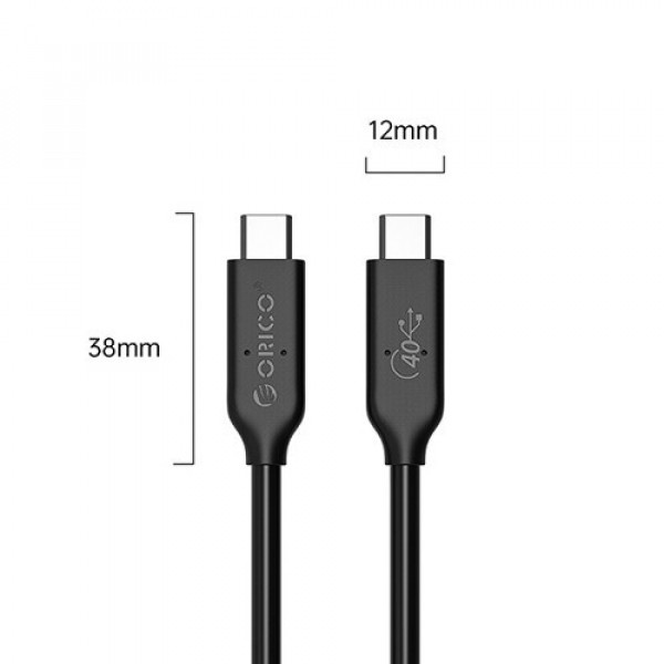 Cáp Data USB 4.0 - 8K TypeC ORICO U4C08-BK-BP 80cm