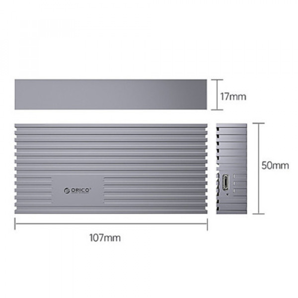 Hộp ổ cứng SSD ORICO USB 4.0 M.2 NVME TypeC - Tốc độ 40Gbps - Màu Bạc (M234C3-U4)