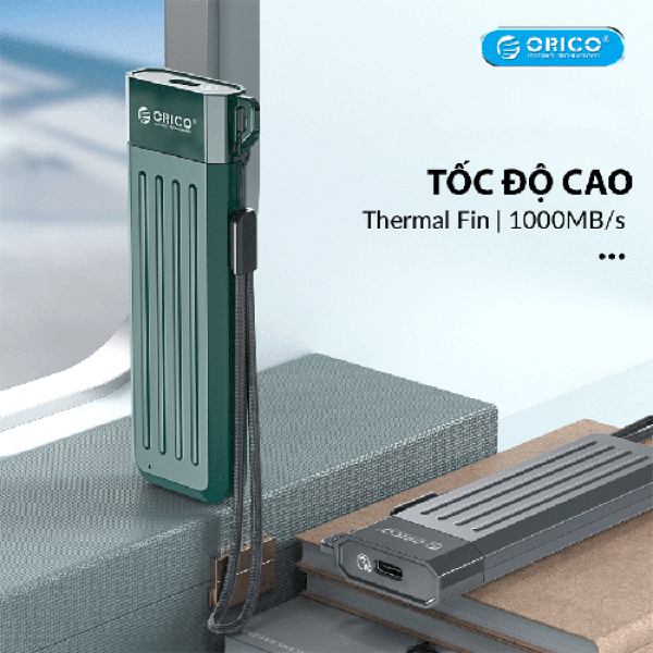 Hộp ổ cứng SSD ORICO Type-C 3.1 GEN 2 - Tốc độ 10Gbps (MM2C3-G2-GR-BP)