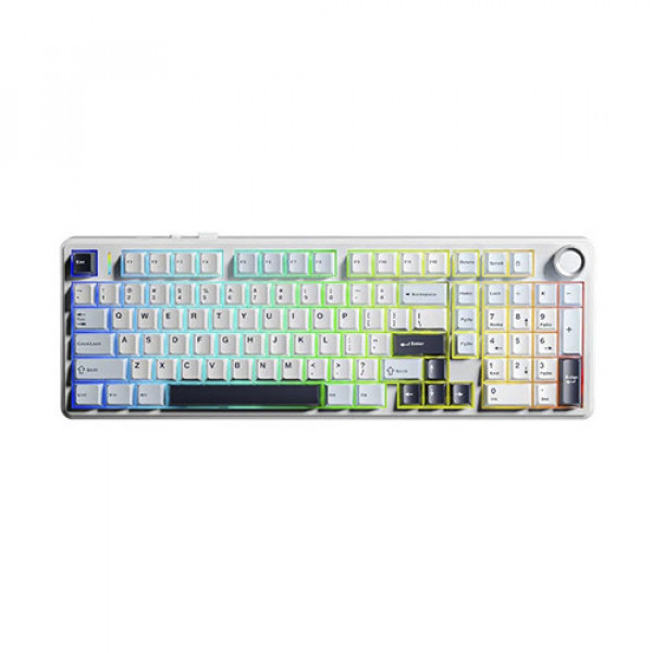 Bàn phím cơ AULA F99 Pro 3 Mode Glacier Blue Star Vector switch
