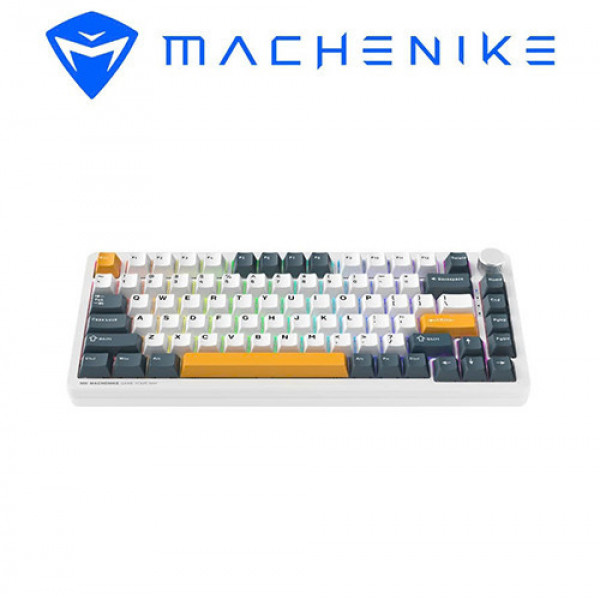 Bàn phím cơ Machenike K600-B82W Tri-mode RGB White GR Silver Switch