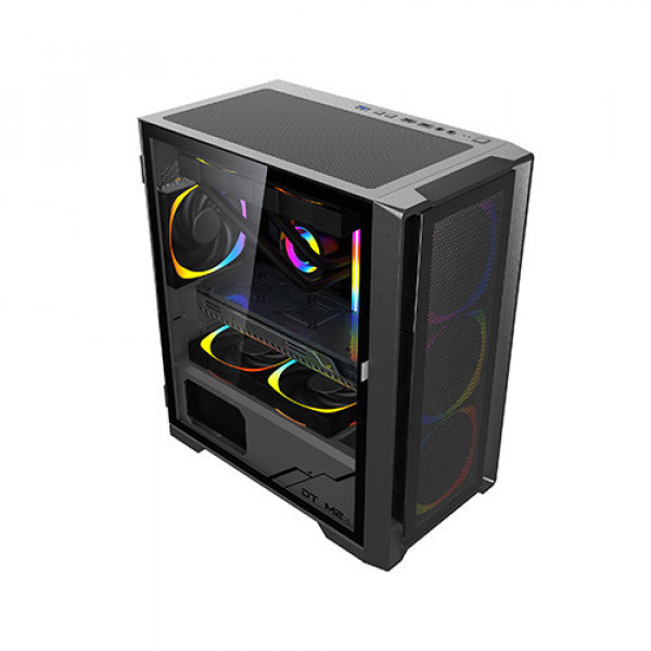 Vỏ case KENOO ESPORT M500 -3F - Màu Đen MATX (3 Fan RGB)