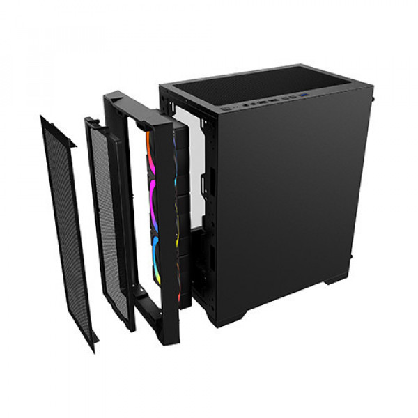 Vỏ case KENOO ESPORT M500 -3F - Màu Đen MATX (3 Fan RGB)