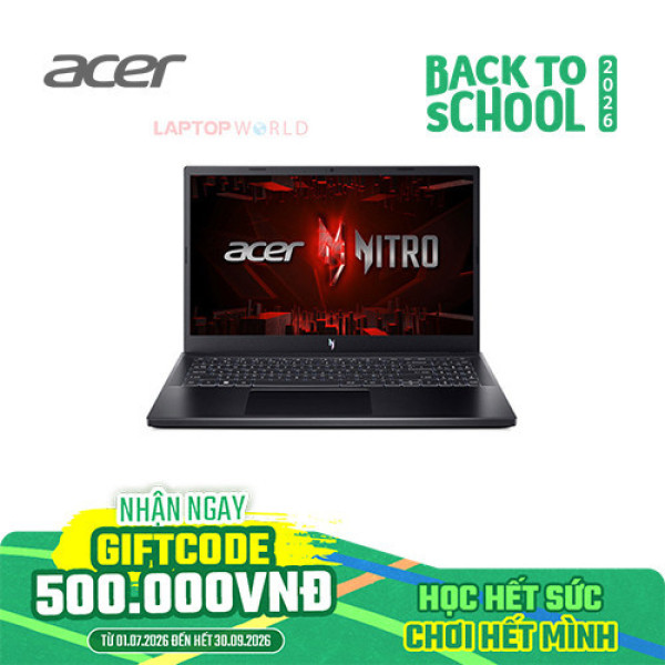 Laptop Acer Nitro V ANV15-51-76B9 NH.QN8SV.008 (Core™ i7-13620H | 16GB | 512GB | RTX 4050 | 15.6 inch FHD 180Hz | Win 11 | Đen)