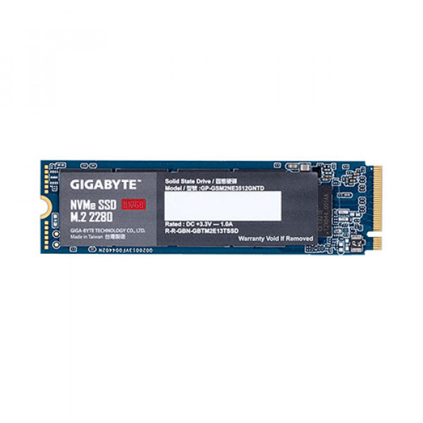 Ổ cứng SSD Gigabyte GP-GSM2NE3512GNTD 512Gb (NVMe PCIe/ Gen3x4 M2.2280/ 1700MB/s/ 1550MB/s)