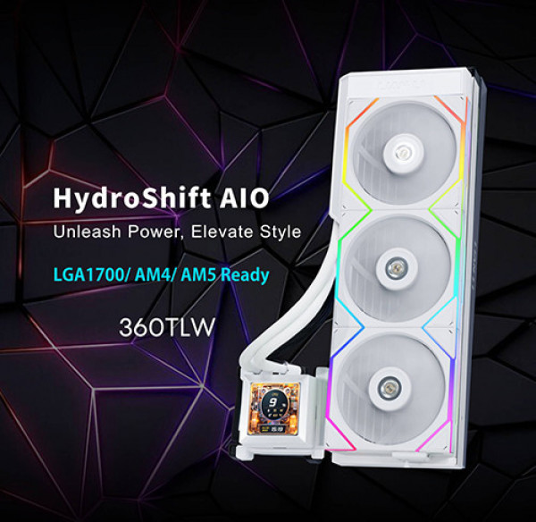 Tản Nhiệt Nước Lian Li HydroShift LCD 360TL fan White