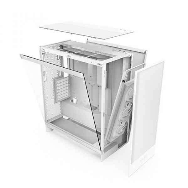 Vỏ Case NZXT H7 FLOW RGB (2024) ALL WHITE (CM-H72FW-R1) ATX, 3 Fan RGB