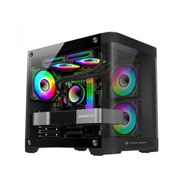 Vỏ Case Máy Tính KENOO ESPORT MK400 ( MATX, Case Bể Cá, Kính Cong)