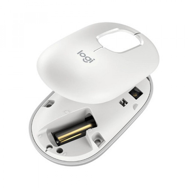 Chuột không dây Emoji Logitech POP Mouse Bluetooth màu trắng (OFF-WHITE)