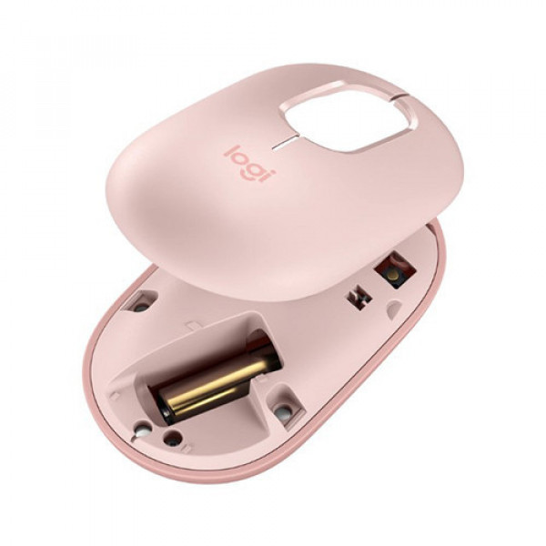 Chuột không dây Emoji Logitech POP Mouse Bluetooth màu hồng (ROSE)