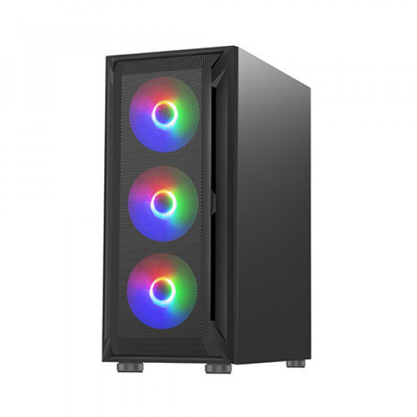 Vỏ Case KENOO ESPORT AF302 - 3F - Màu Đen (ATX/ 3 Fan RGB)