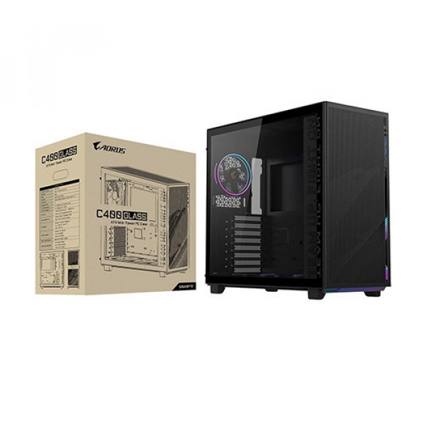 Vỏ case Gigabyte Aorus C400 Glass ( ATX, 4 Fan ARGB)