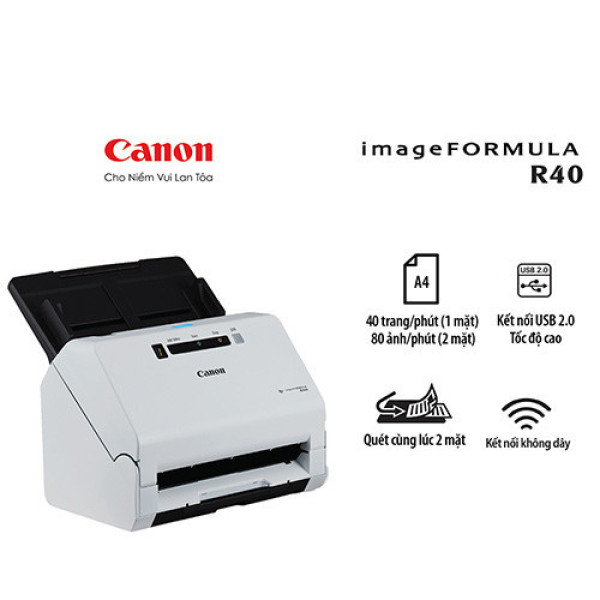 Máy Scan Canon R40 (Scan 2 mặt| A4| A5| USB)