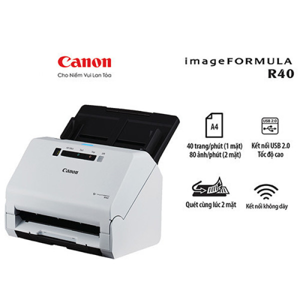 Máy Scan Canon R40 (Scan 2 mặt| A4| A5| USB)