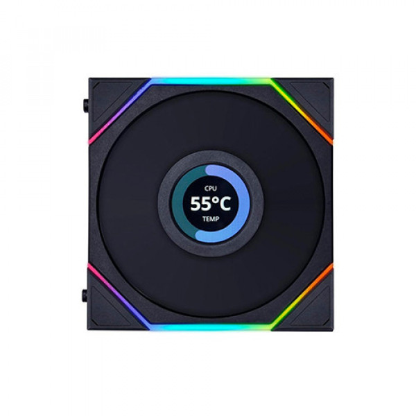 Fan Case Lian Li TL120 LCD reverse blade Single Black (Màn Hình LCD, Led Vô Cực, Đảo Chiều)