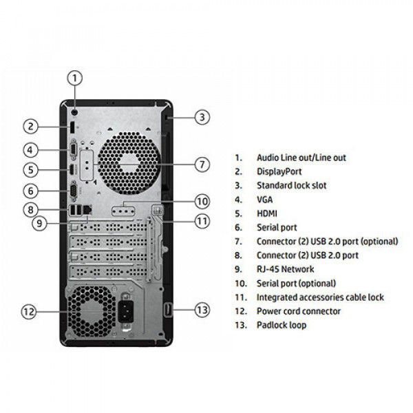 PC HP Pro Tower 280 G9 PCI AY1Y3PT (Core i5-14500 | 16GB | 512GB SSD | Wifi + BT | Key | Mouse | Win11 | 1Y)