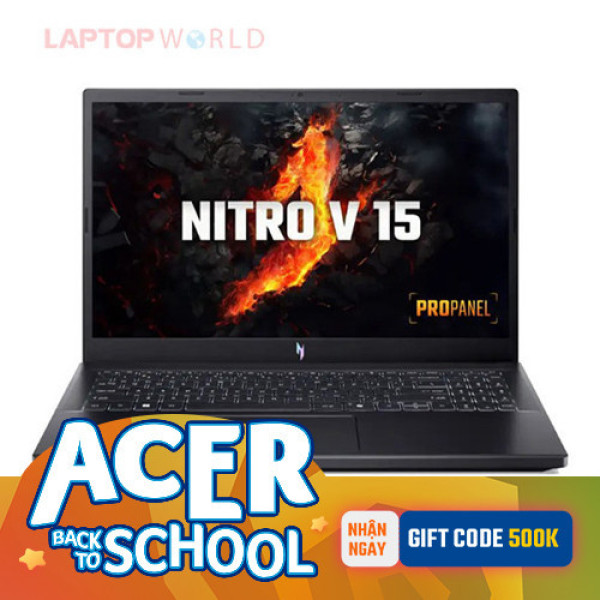 Laptop Acer Nitro V 15 ProPanel ANV15-51-500A NH.QNASV.008 (Core i5-13420H | 16GB | 512GB | RTX 2050 4GB | 15.6 inch FHD 180Hz | Win 11 | Đen)