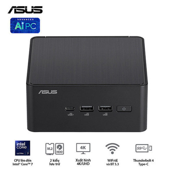 PC Mini Asus NUC 14 Pro Tall RNUC14RVHI3 (Core 3 100U | Intel UHD Graphics | NoOS)