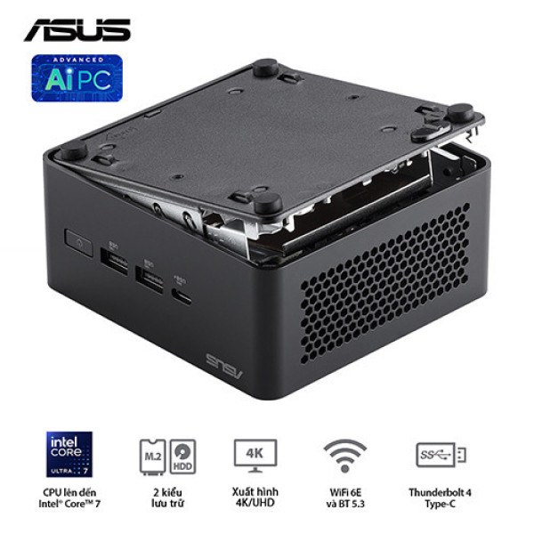 PC Mini Asus NUC 14 Pro Tall RNUC14RVHI3 (Core 3 100U | Intel UHD Graphics | NoOS)