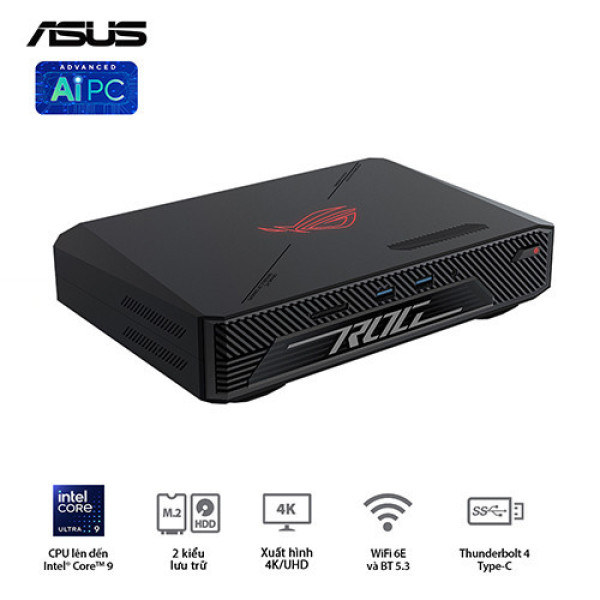 PC Mini Asus ROG NUC RNUC14SRKU7168A1I (Ultra 7 155H | RTX 4060 8GB | RAM 16GB DDR5 | SSD 512GB | Win 11)