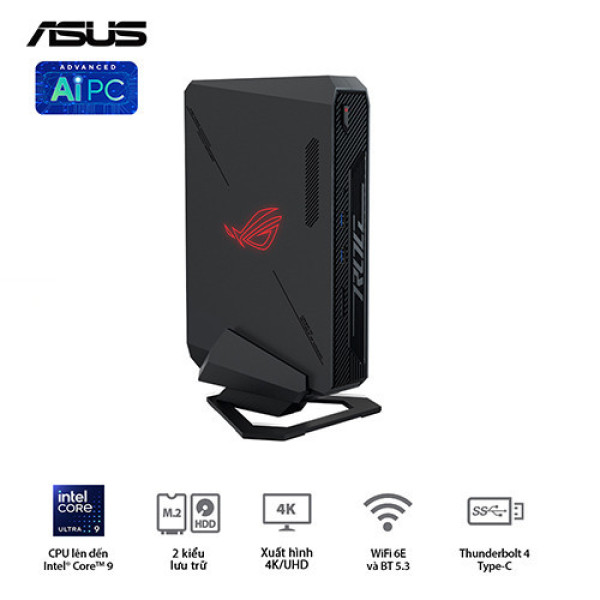 PC Mini Asus ROG NUC RNUC14SRKU7168A1I (Ultra 7 155H | RTX 4060 8GB | RAM 16GB DDR5 | SSD 512GB | Win 11)
