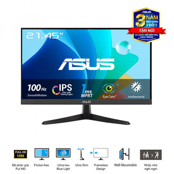 Màn Hình ASUS VY229HF-R (21.5 inch | IPS | FHD | 100Hz | 1ms)