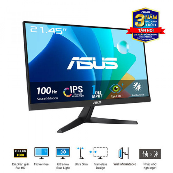 Màn Hình ASUS VY229HF-R (21.5 inch | IPS | FHD | 100Hz | 1ms)